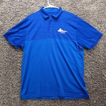 Under Armour Shirt Men Large Blue Loose Polo 1st First International Ins... - £8.16 GBP