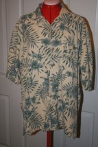 XL Silk Hawaiian Aloha Short Sleeve by PARADISE COVES Palms - $24.70