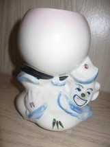 Figurine Clown Candy Dish or Vase Ceramic Pink Blue On White 1950-1960 - £12.55 GBP