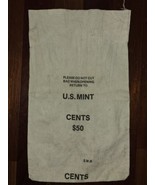 U.S. Mint Cents $50 Canvas Money Coin Bag Vintage-S.W.B CENTS  - $355.42 MXN