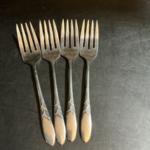 Oneida Community LADY HAMILTON 4 Salad Forks 1932 Silverware Flatware Gl... - $190.41 MXN