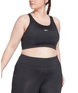 MSRP $35 Reebok Plus Size Mesh-Panel Racerback Bralette Charcoal Size 1X - $17.10