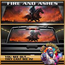 Fire And Ashes - Truck Back Window Graphics - Customizable - £46.11 GBP+