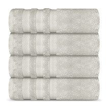 Lavish Touch Ultima 100% Cotton 700 GSM Zero Twist Pack of 4 Bath Towels... - £37.35 GBP