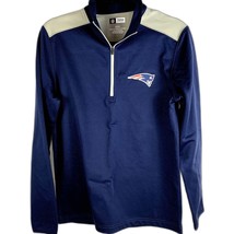 New England Patriots Shirt Mens Size Small NFL Blue 1/4 Zip Long Sleeve - £15.19 GBP