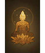 Enlightened Buddha on Lotus | Digital Art | Serenity, Wisdom & Sacred Light - $166.48 CAD