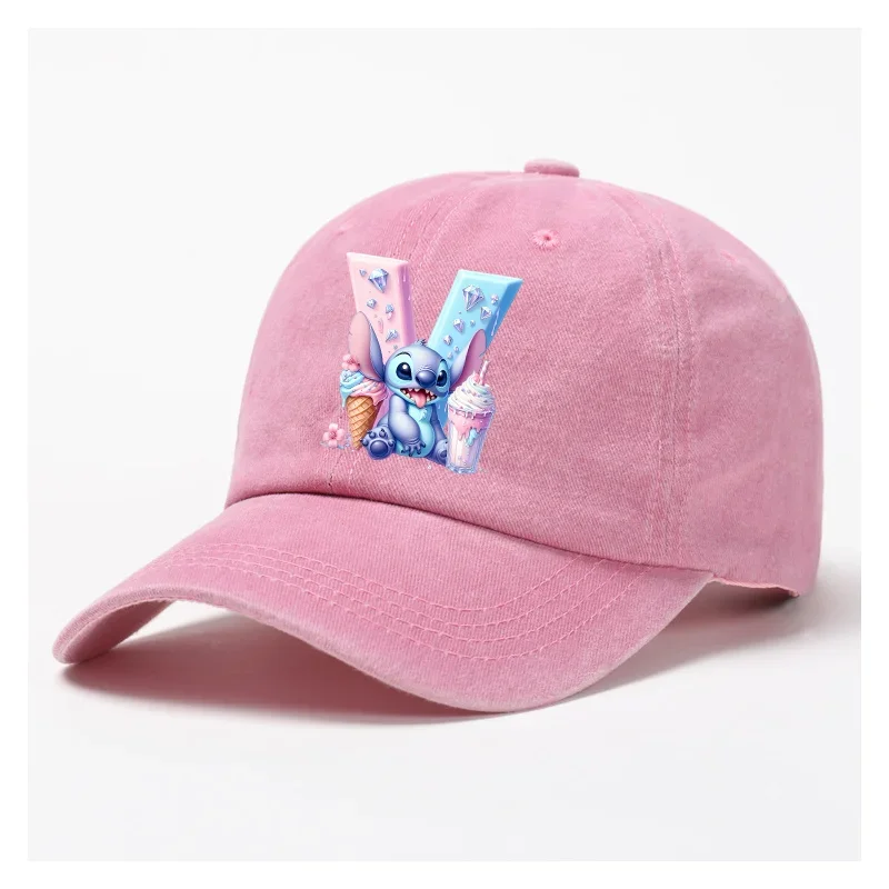 Lilo Stitch Anime Letter A-Z Baseball Cap Women Adult Summer -Adult SDZ2964 - $6.50