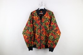 Vintage 90s Streetwear Womens 3XL Reversible Fall Halloween Autumn Bomber Jacket - $74.20