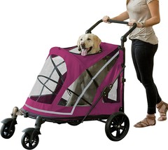 No-Zip Pet Stroller With Dual Entry, Push Button Zipperless Entry For Si... - £162.61 GBP