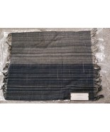 Set Of 4 Threshold Dining Rectangular Blue Striped Cotton Place Mat  new... - $12.22 CAD