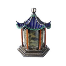 Antique Chinese Filigree Silver Enamel Paa Shaped Box with Hardstone Insert - £700.04 GBP