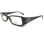 Miu Miu Eyeglasses Frames VMU20D 8AW-101 Black Gray Horn Rectangular 51-... - $130.69