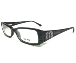 Miu Miu Eyeglasses Frames VMU20D 8AW-101 Black Gray Horn Rectangular 51-16-135 - £104.22 GBP