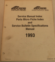 1993 Mercruiser Service Manual Index &amp; Service Bulletin Specs 90-8065379... - $24.47