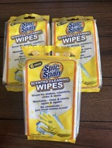 3 Spic And Span Scented Lemon Cleaning Wipes Packs of 6 New Sealed 18 Total - $16.48