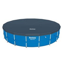 Bestway Flowclear PVC Round 18 Foot Pool Cover for Above Ground Frame Po... - £66.55 GBP