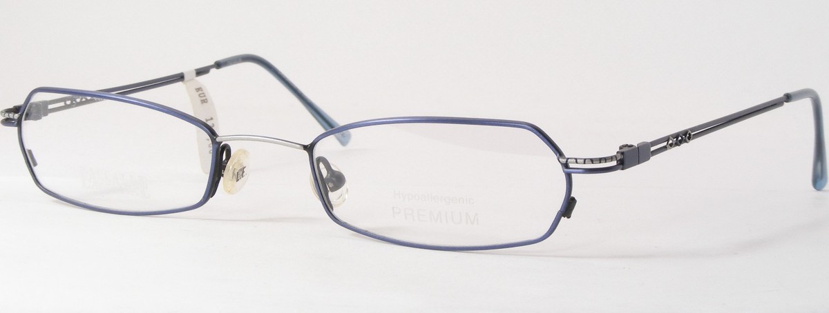 Nos Lassalle D046-1 Lunettes Monture Bleu / Gris Argenté 49-20-135mm Italie - $86.09
