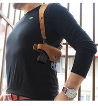 Fits Taurus 24/7 9mm/45 ACP 4.20”BBL Suede Shoulder Holster Single Mag #1060# RH image 5