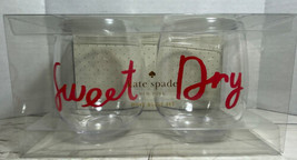 Acrylic Stemless Wine Glasses Kate Spade  Sweet &amp; Dry - £29.27 GBP