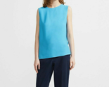 THEORY Womens Blouse Continuous Shell Solid Blue Size L J0102517 - $84.91