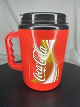 Jumbo Coke Coca Cola 64-Oz Betras USA Travel Giant Mug W/ LID &amp; Straw In... - £15.80 GBP