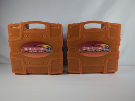 Beyblade Metal Masters Carrying Case Storage Transparent Orange/Brown Lot Of 2 - £18.33 GBP