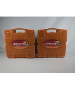 Beyblade Metal Masters Carrying Case Storage Transparent Orange/Brown Lot Of 2 - $22.94