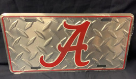 Alabama Bama Crimson Tide Embossed Metal License Plate Sign - £4.94 GBP