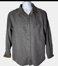 Legendary Whitetails Mens LT Gray Flannel Shirt Large Tall Buck Camp But... - $430.83 MXN