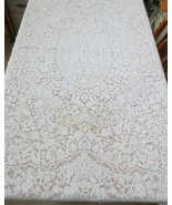 Fieldcrest Lace Tablecloth Ivory 60&quot; x 68&quot; Courting Couple corners C5 - £37.34 GBP