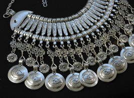 Bib Necklace, Coin Necklace, Tribal Coins Necklace (703) - £13.52 GBP