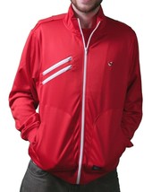 Orisue Hombre Rojo Acabado Poliéster Cremallera Chándal Jacket 1005030XL... - $37.05+