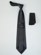 Men's Satin Silky Tie Hankie Set J.Valintin Private Collection R67 Dark Gray image 2
