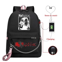  sano manjiro anime school backpack teen girls backpacks travel laptop chain backpack w thumb200