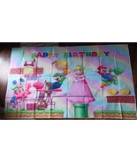 SUPER MARIO BROS Printed Material Birthday Banner Seven Foot 36 X 60 New - $20.17 CAD