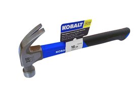 Kobalt 16-oz Smoothed Face Steel Claw Hammer with Slip-Resistant Fibergl... - £18.82 GBP