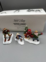 Dept 56 Skaters and Skiers Snow Village High Gloss Finish #54755 Box 10 sx 11 In - $42.03