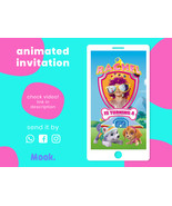Paw Patrol Skye Everest Video Invitation Animated, Digital Birthday Invi... - $13.00