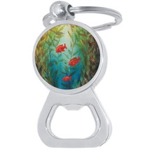 Kelp Forest Bottle Opener Keychain - Metal Beer Bar Tool Key Ring - £8.42 GBP