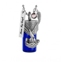 God&#39;s Hands Cobalt Bottle Ash Urn - Love Charms™ Option - £23.50 GBP
