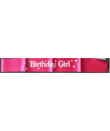 &#39;Birthday Girl&#39; Red Sash with White Let. - Soft Satin White Sash, for an... - $187.21 MXN