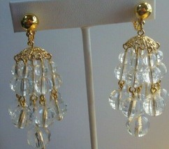 Vintage chandelier clip-on earrings - £18.15 GBP