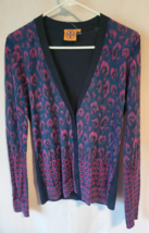 Tory Burch M cardigan top purple pink blue black - $59.99