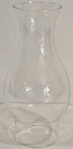 Vtg 8 1/2&quot; Clear Glass Hurricane Chimney Shade Oil Candle Lantern Lamp #13 - $18.81