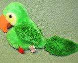 1981 APPLAUSE GREEN PARROT HTF TATOO 9&quot; STUFFED ANIMAL TOY VTG KNICKERBO... - £12.76 GBP