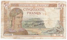 France, 50 Francs, 1935, Bank of France, P81, VF+-
show original title

... - $42.20