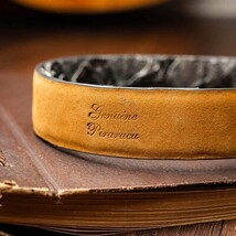 Olivieri Genuine Pirarucu Exotic Belt smooth leather lining Gray image 7