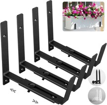 Kivata 4 Pack Adjustable Planter Box Bracket (6 To 12 Inches) Planter Bracket, - £35.52 GBP