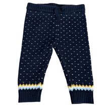 Janie And Jack Baby Knit Blue Polka Dot Pants 6-12 Months Cotton Blend - €12,34 EUR