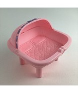 Playskool Victorian Dollhouse Furniture Twin Crib Bassinet Pink Nursery ... - $19.75